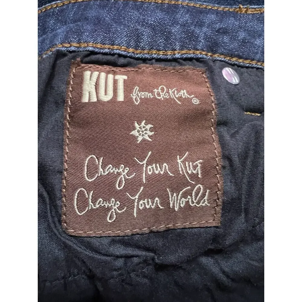 Kut from the Kloth Women’s Bardot Crop Skinny Boyfriend Jeans Medium Wash Size 6